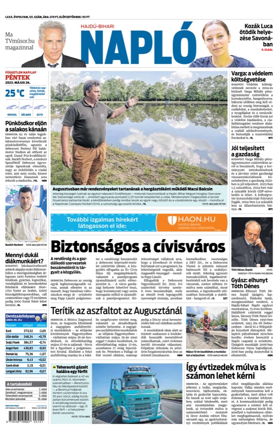 Lapszám: 2023.05.26. + melléklet