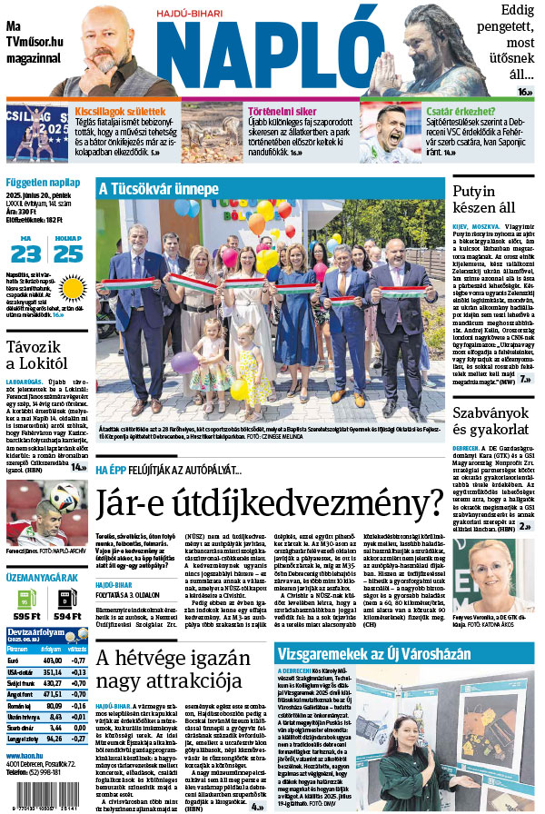 Lapszám: 2025.06.20. + MELLÉKLET
