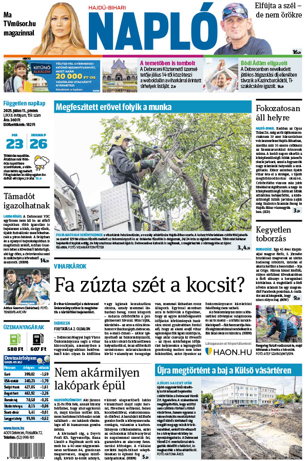 Lapszám: 2025.07.11. + MELLÉKLET