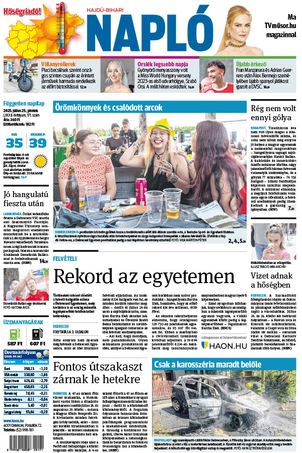Lapszám: 2025.07.25. + MELLÉKLET