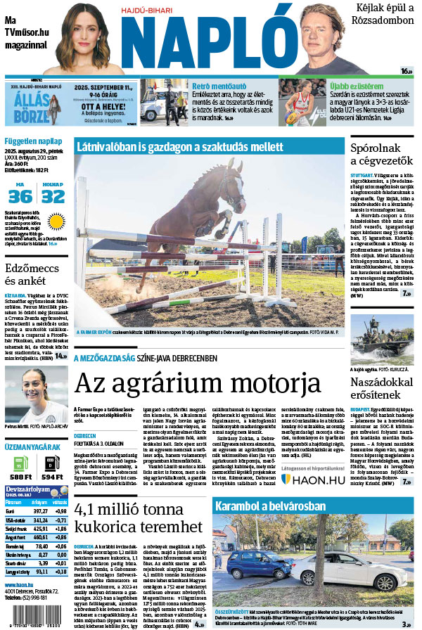 Lapszám: 2025.08.29. + MELLÉKLET