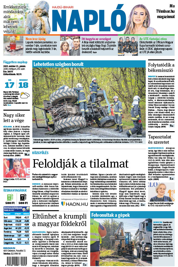 Lapszám: 2025.10.31. + MELLÉKLET