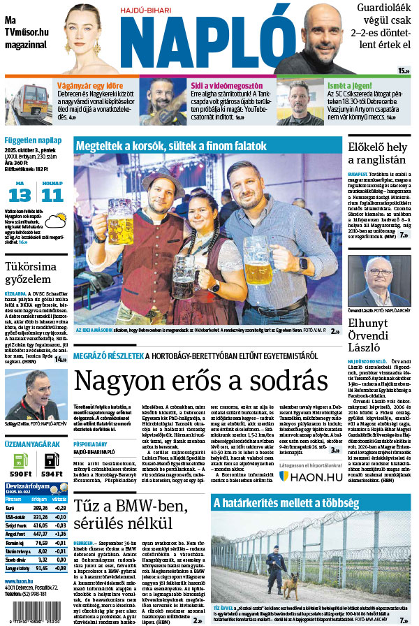 Lapszám: 2025.10.03. + MELLÉKLET