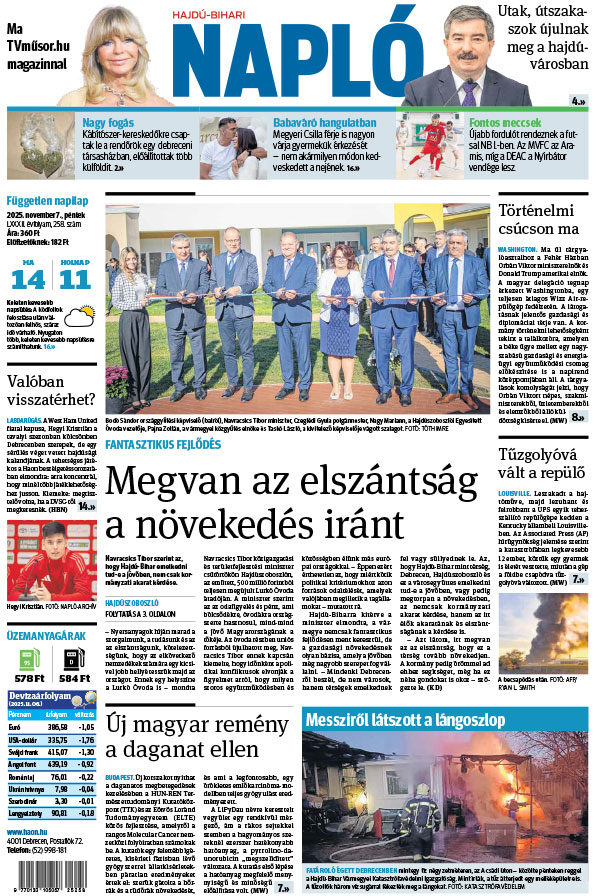 Lapszám: 2025.11.07. + MELLÉKLET