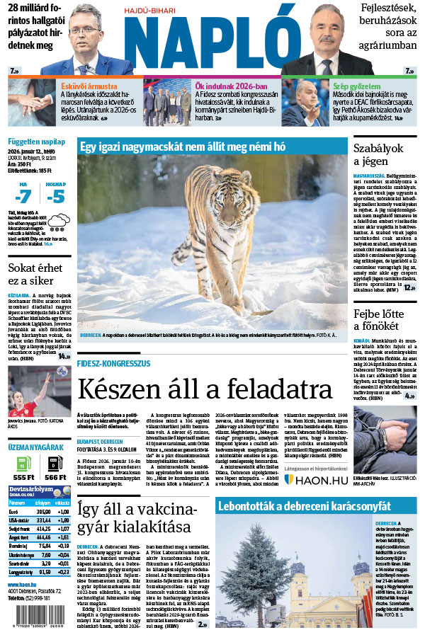Lapszám: 2026. 01. 12.