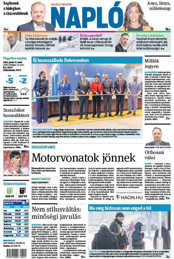 Lapszám: 2026. 01. 13.