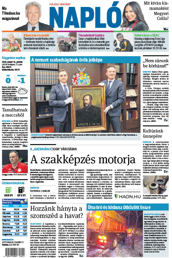 Lapszám: 2026. 01. 16. + MELLÉKLET