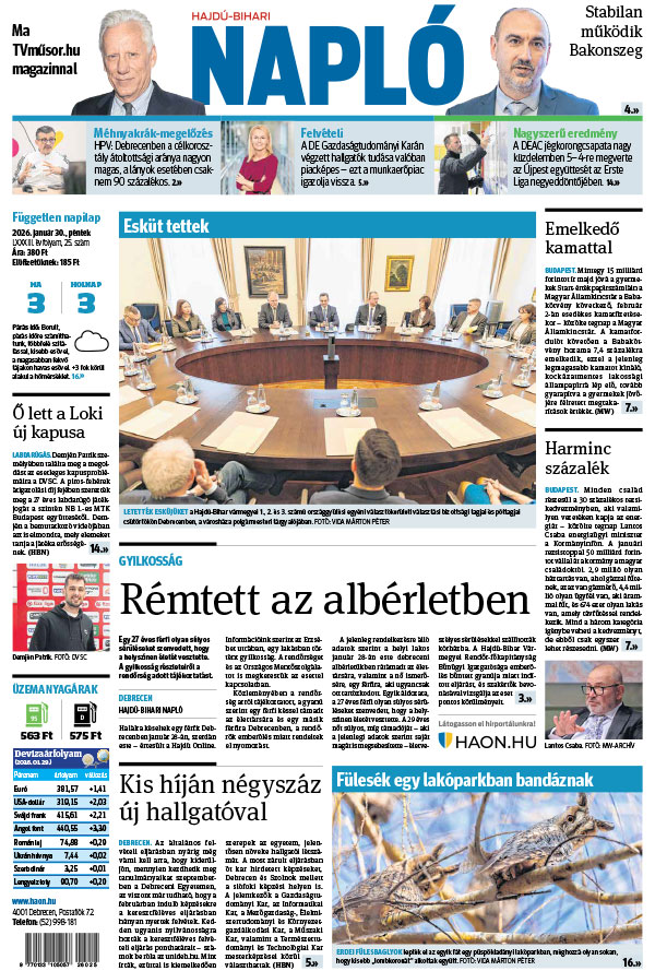 Lapszám: 2026. 01. 30. + MELLÉKLET