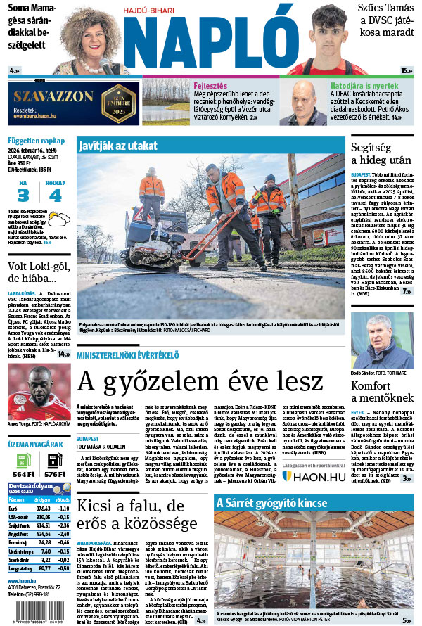Lapszám: 2026. 02. 16.