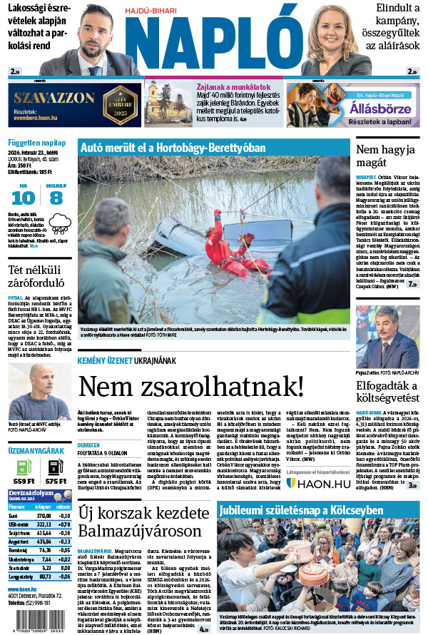 Lapszám: 2026. 02. 23.