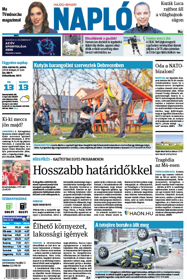 Lapszám: 2026. 03. 20. + MELLÉKLET