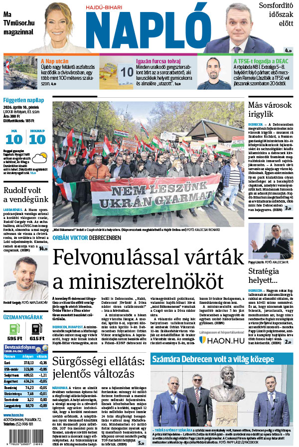 Lapszám: 2026. 04. 10. + MELLÉKLET