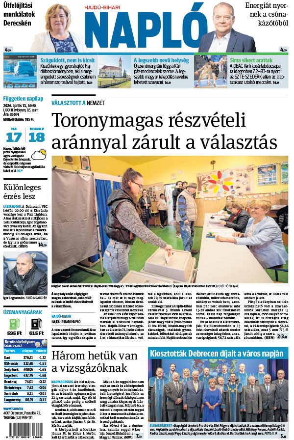 Lapszám: 2026. 04. 13.