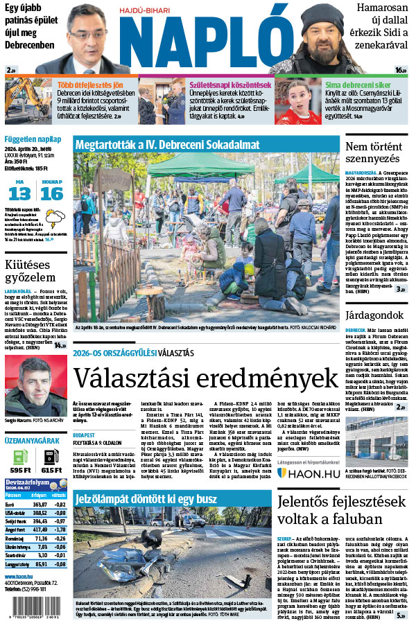 Lapszám: 2026. 04. 20.