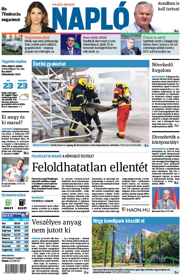 Lapszám: 2026. 05. 08. + MELLÉKLET