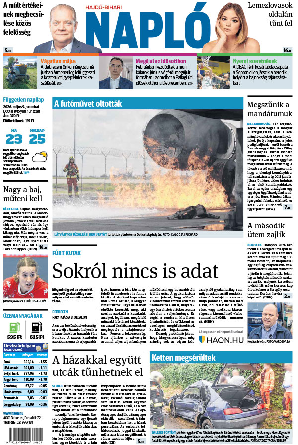 Lapszám: 2026. 05. 09.