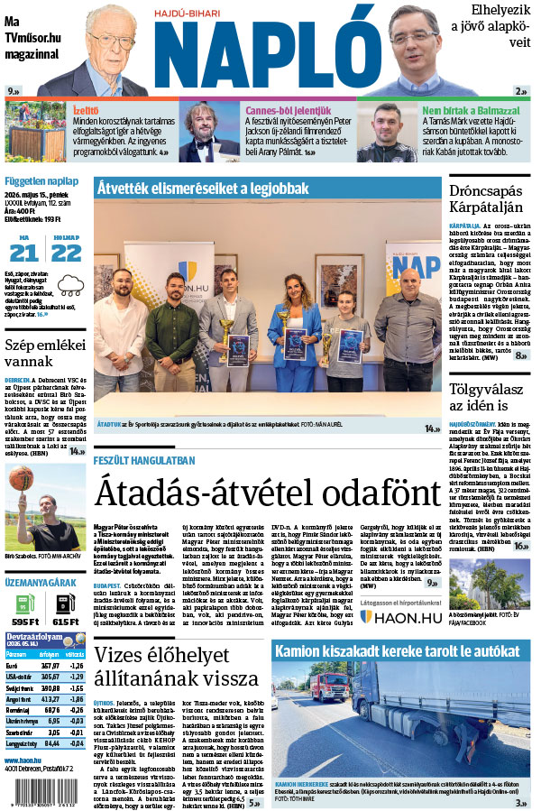 Lapszám: 2026. 05. 15. + MELLÉKLET