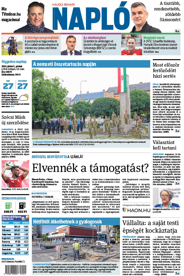 Lapszám: 2026. 06. 05. + MELLÉKLET