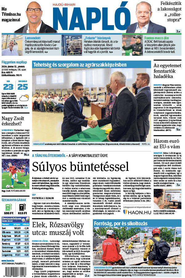 Lapszám: 2026. 06. 12. + MELLÉKLET