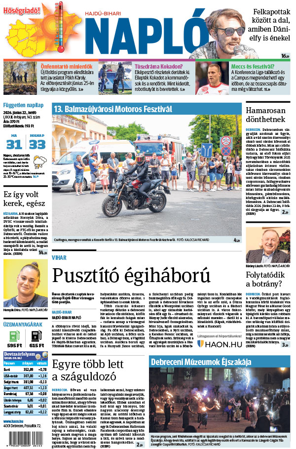 Lapszám: 2026. 06. 22.