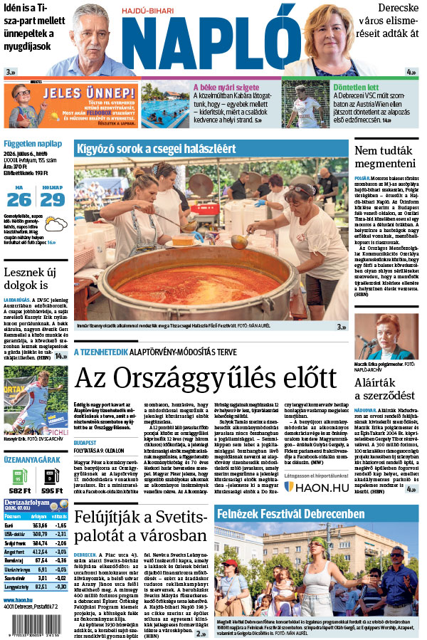 Lapszám: 2026. 07. 06.