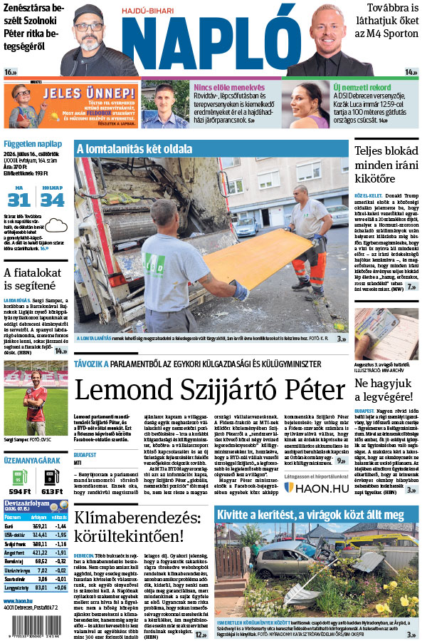Lapszám: 2026. 07. 16.