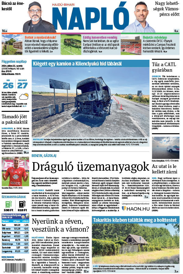 Lapszám: 2026. 07. 22.