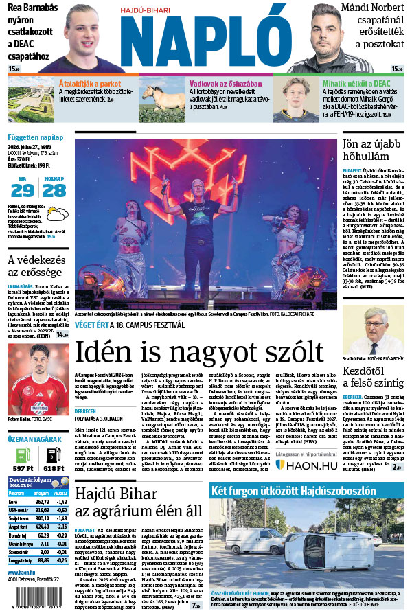 Lapszám: 2026. 07. 27.